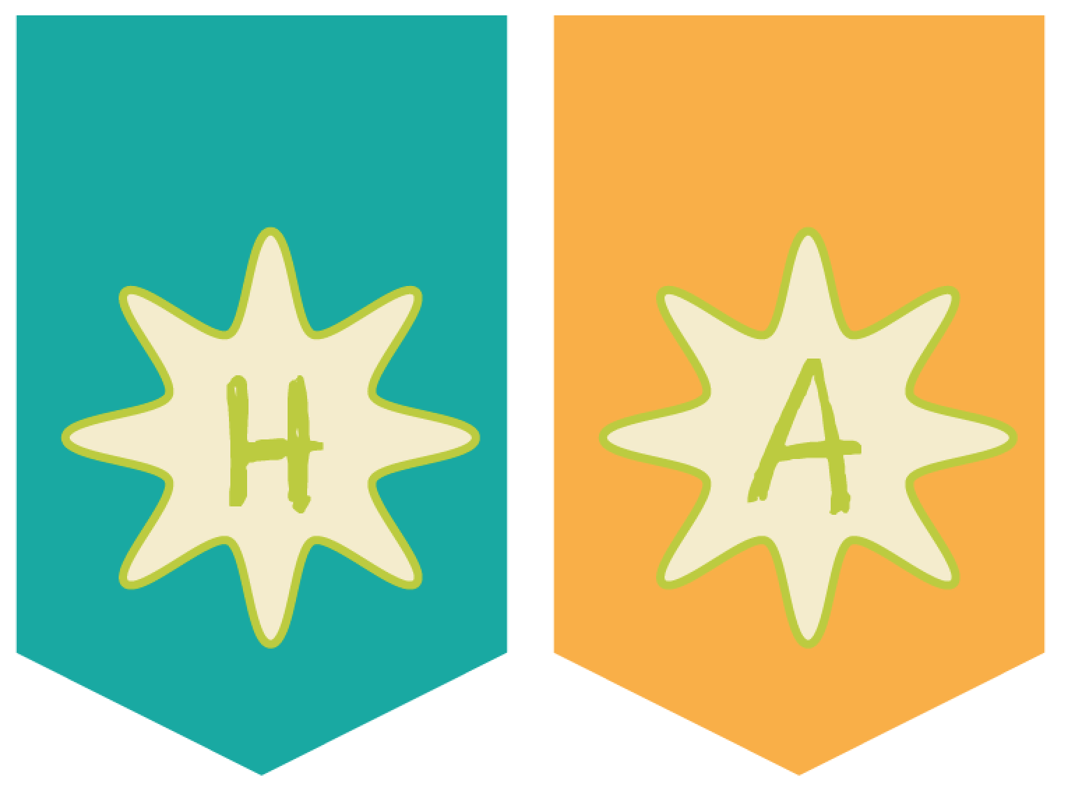 Monster letter flags